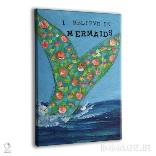 تابلو من به پریهای دریایی ایمان دارم اثر برندا بوش - نمای پرسپکتیو محصول