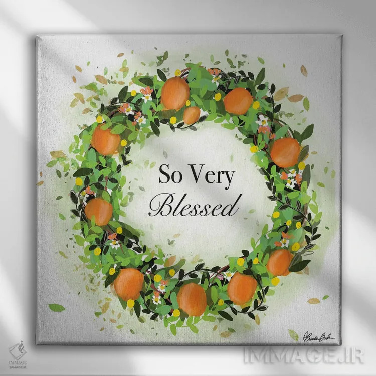 تابلو حلقهٔ پرتقال اثر برندا بوش - نمای روبهرو روی دیوار
