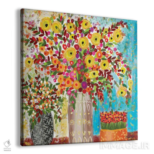 تابلو گلهای پاییزی اثر برندا بوش - نمای پرسپکتیو محصول