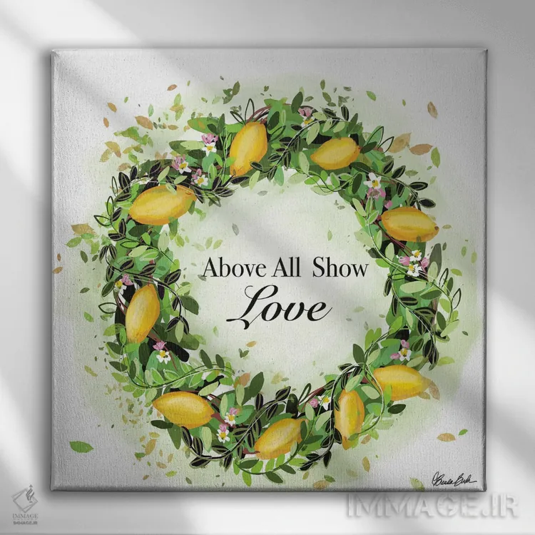 تابلو حلقهٔ لیمو اثر برندا بوش - نمای روبهرو روی دیوار