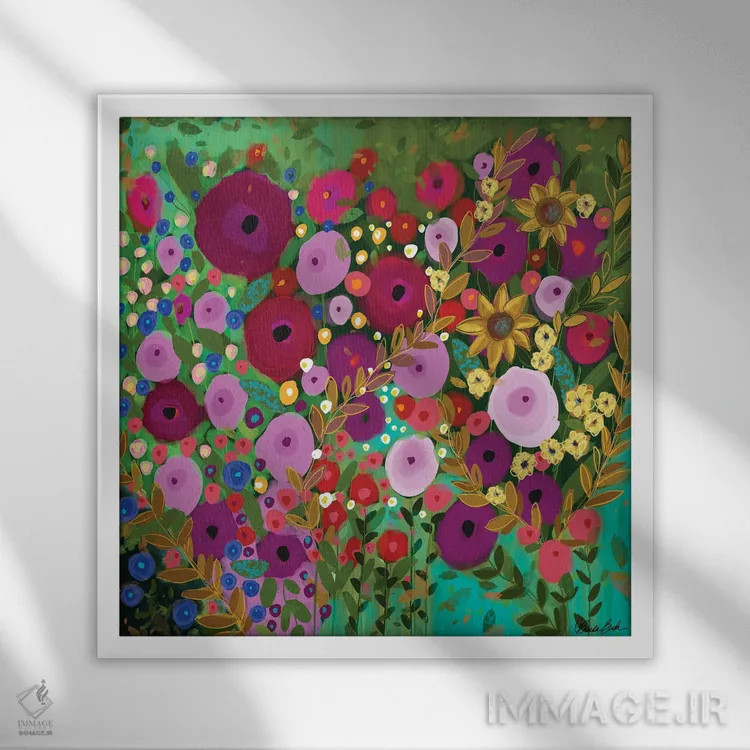 تابلو آغازهای تازه اثر برندا بوش - نمای قابدار سفید