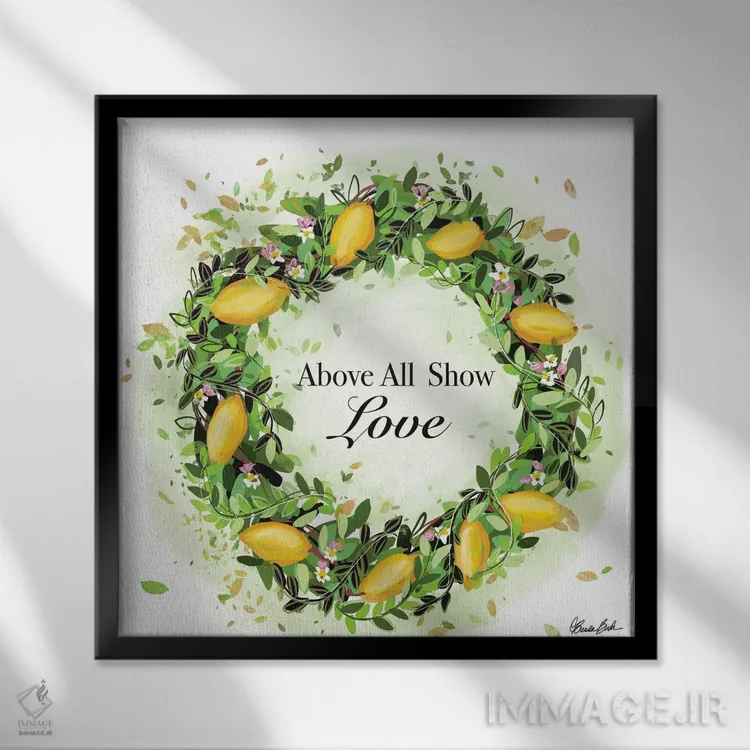 تابلو حلقهٔ لیمو اثر برندا بوش - نمای قابدار مشکی