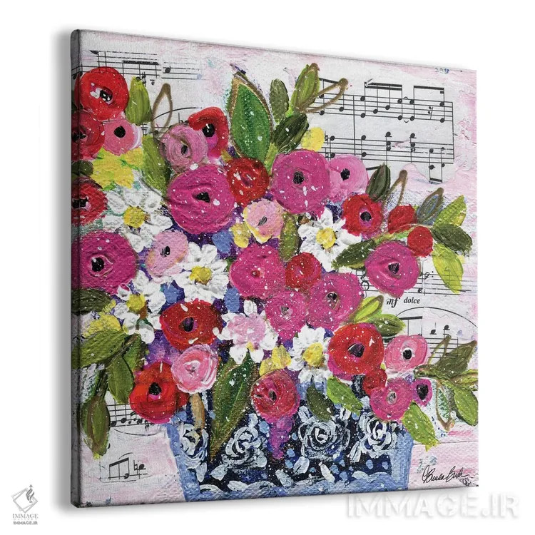 تابلو روز رمانتیک I اثر برندا بوش - نمای پرسپکتیو محصول