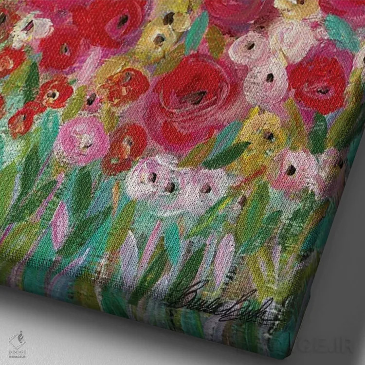 تابلو از نگاه یک کودک اثر برندا بوش - نمای نزدیک بافت بوم