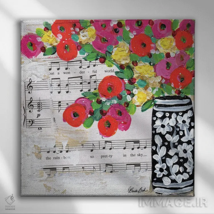 تابلو دنیای شگفتانگیز II اثر برندا بوش - نمای روبهرو روی دیوار