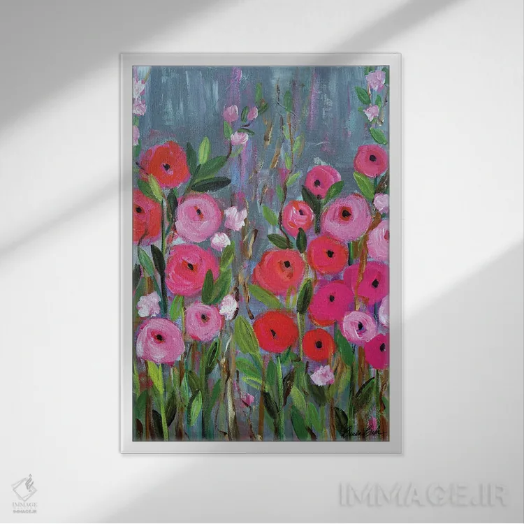 تابلو زیبایی در یک روز خاکستری اثر برندا بوش - نمای قابدار سفید