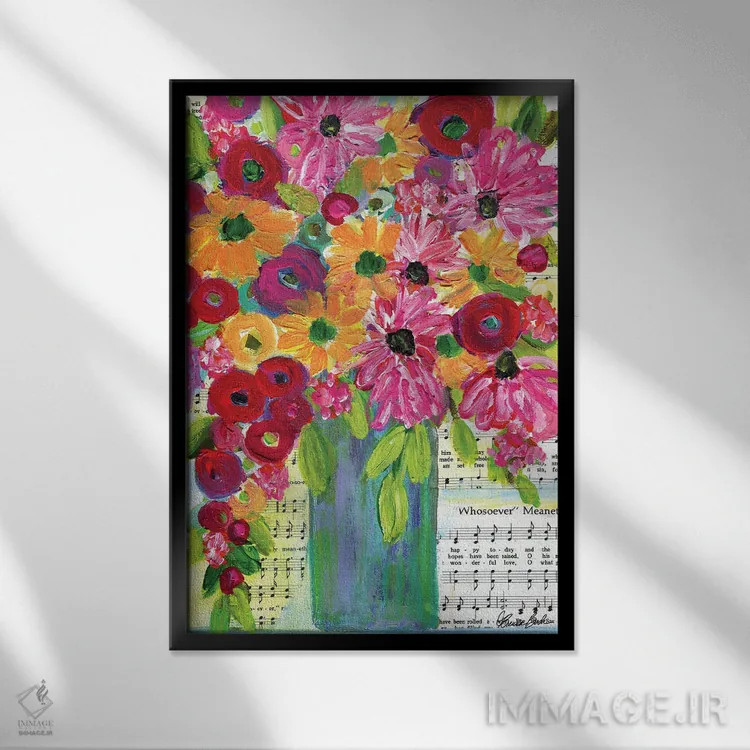 تابلو هر که مرا منظور دارد اثر برندا بوش - نمای قابدار مشکی