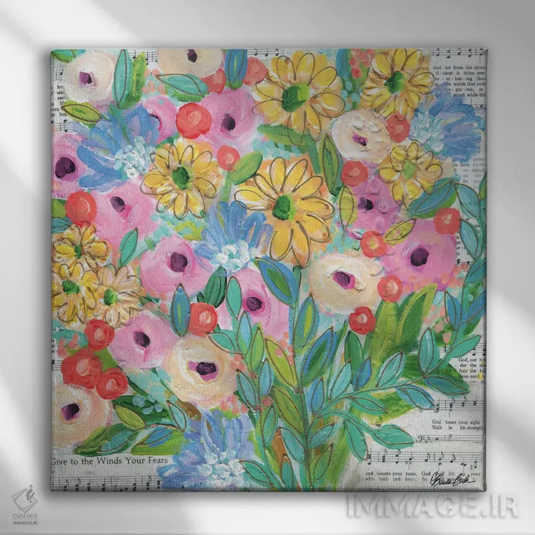 تابلو ترسهایت را به باد بسپار اثر برندا بوش - نمای روبهرو روی دیوار