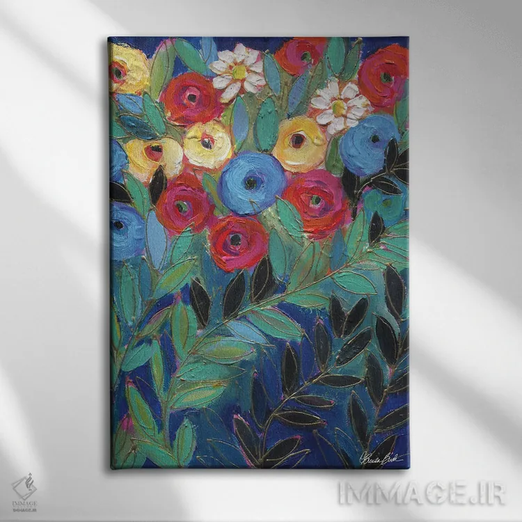 تابلو پیادهروی شبانه اثر برندا بوش - نمای روبهرو روی دیوار