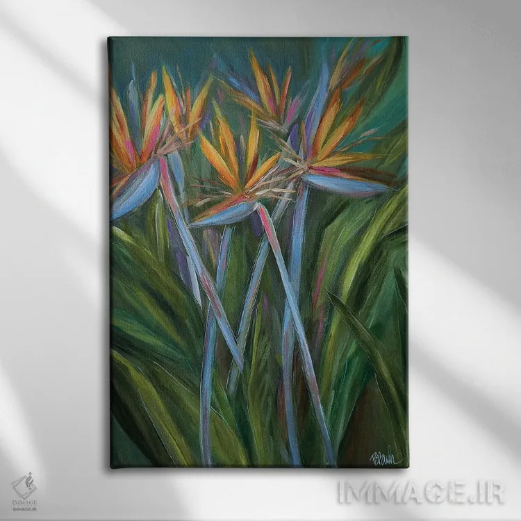 تابلو بهشت در باغ اثر برندا بوش - نمای روبهرو روی دیوار