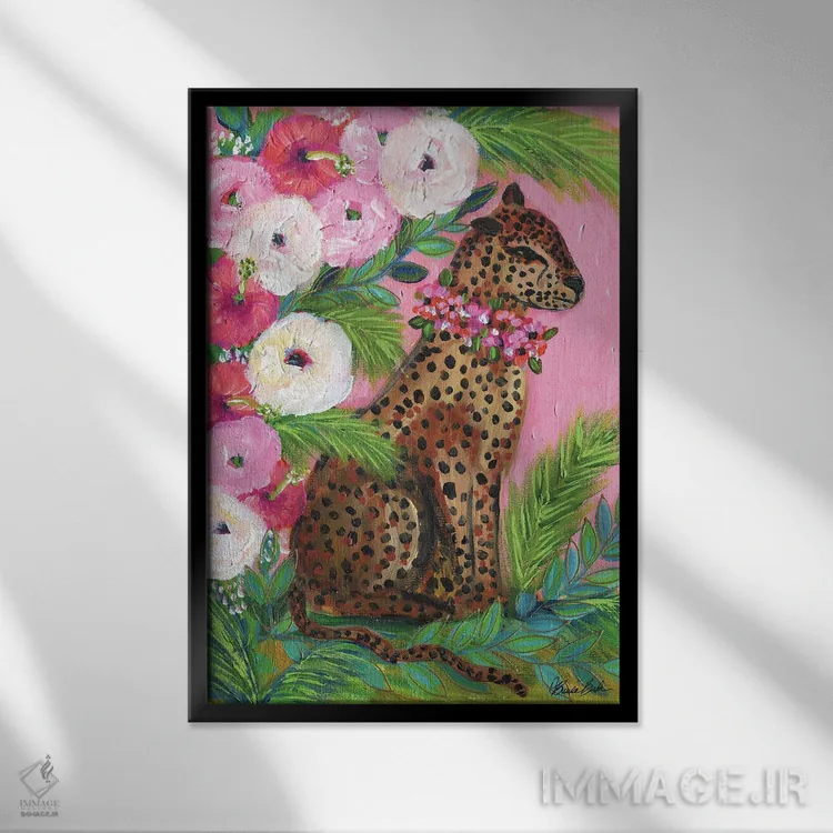 تابلو ملکهٔ جنگل اثر برندا بوش - نمای قابدار مشکی