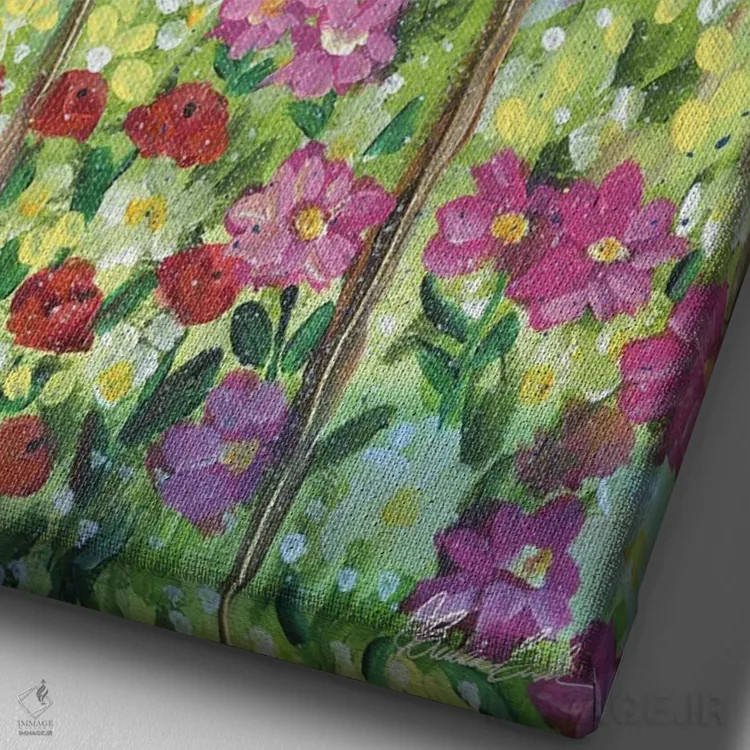 تابلو سپاسگزار در آمریکا اثر برندا بوش - نمای نزدیک بافت بوم