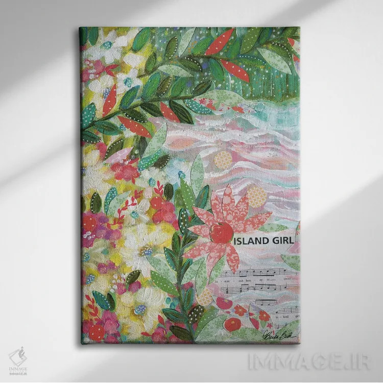 تابلو دختر جزیره اثر برندا بوش - نمای روبهرو روی دیوار