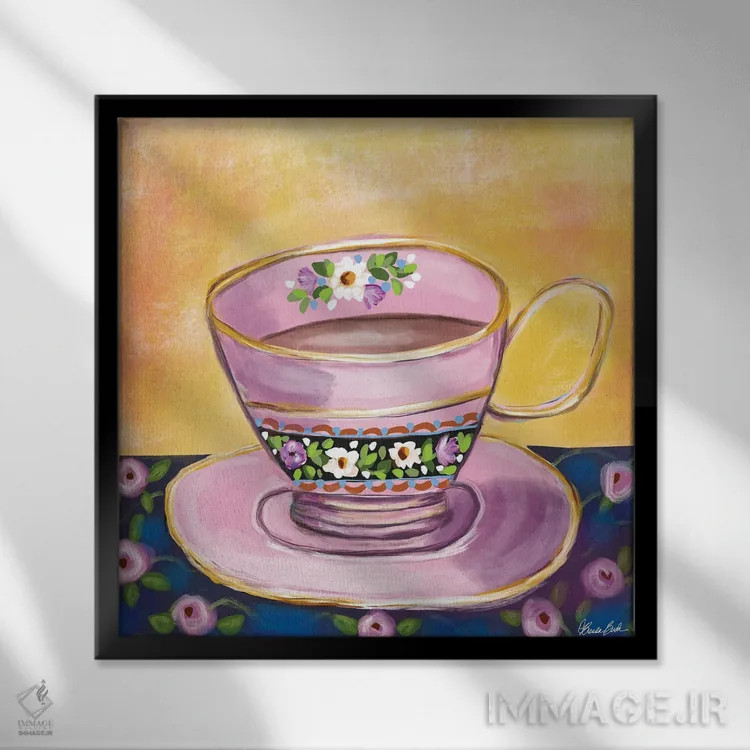 تابلو صبحبهخیر آفتاب اثر برندا بوش - نمای قابدار مشکی