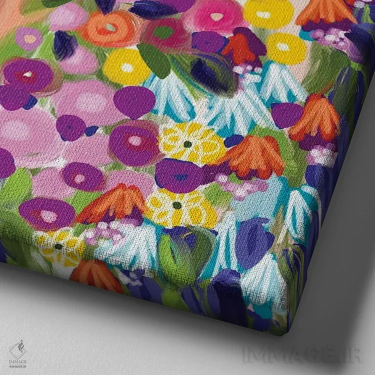 تابلو باغ وجود تو اثر برندا بوش - نمای نزدیک بافت بوم