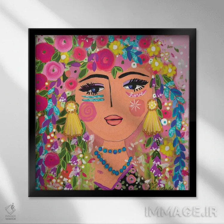 تابلو از چشم عشق اثر برندا بوش - نمای قابدار مشکی
