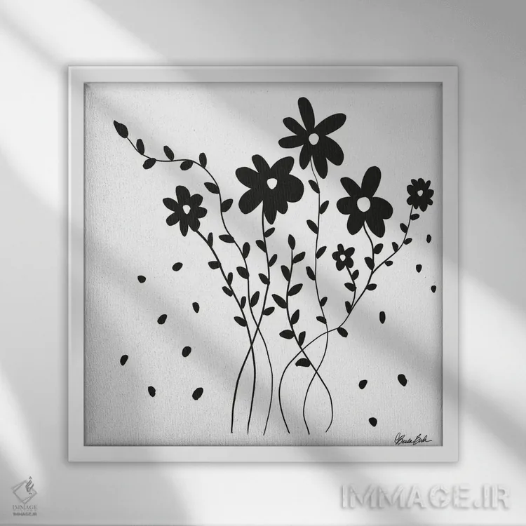 تابلو باغ مرواریدها اثر برندا بوش - نمای قابدار سفید