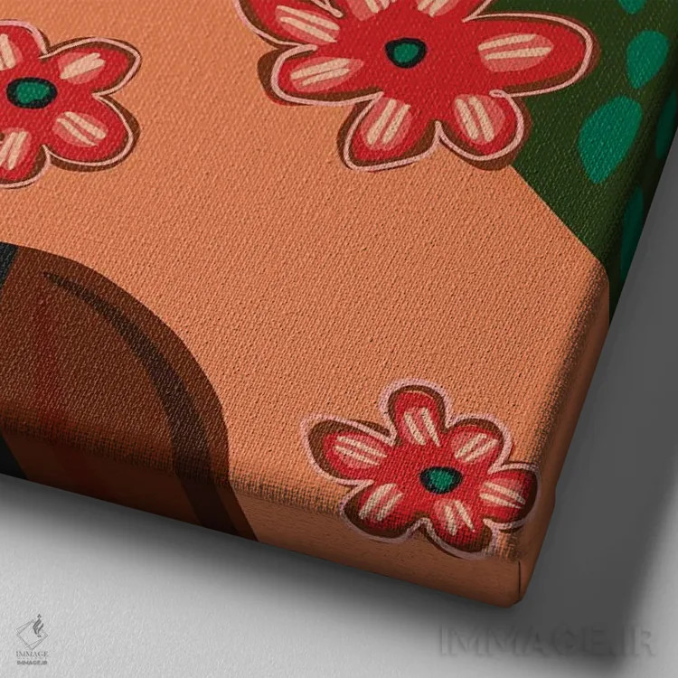 تابلو غلبه بر روز اثر برندا بوش - نمای نزدیک بافت بوم