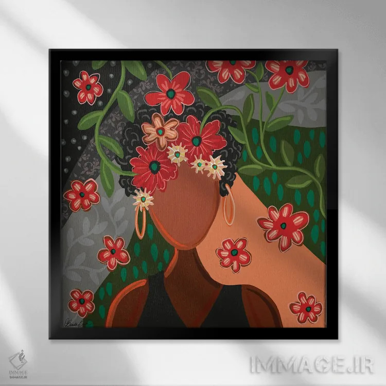 تابلو غلبه بر روز اثر برندا بوش - نمای قابدار مشکی