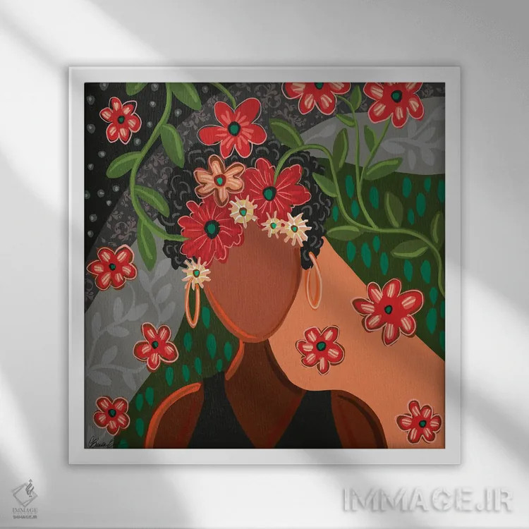 تابلو غلبه بر روز اثر برندا بوش - نمای قابدار سفید