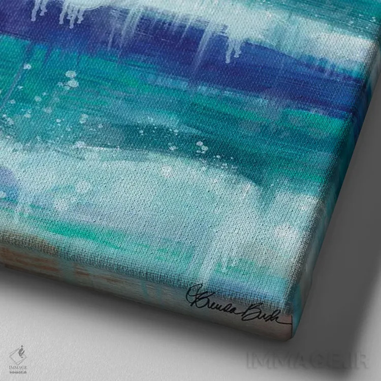 تابلو باران در کانکون (مکزیک) اثر برندا بوش - نمای نزدیک بافت بوم