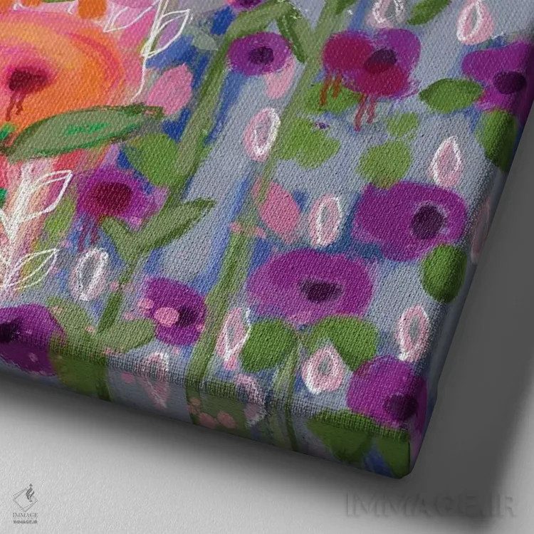 تابلو ایستادگی در طوفان اثر برندا بوش - نمای نزدیک بافت بوم