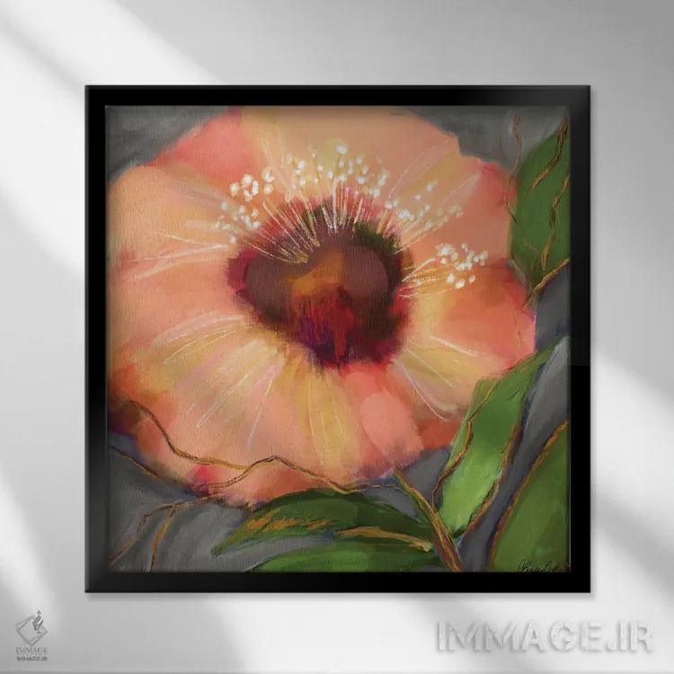 تابلو بزرگ و جسور اثر برندا بوش - نمای قابدار مشکی