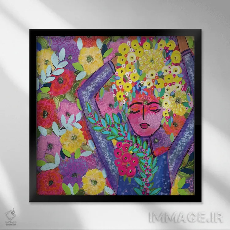 تابلو احساس عشق اثر برندا بوش - نمای قابدار مشکی