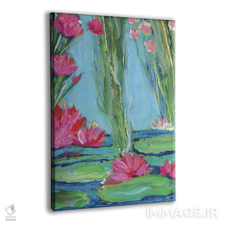 تابلو بهشت نیلوفرهای آبی اثر برندا بوش - نمای پرسپکتیو محصول