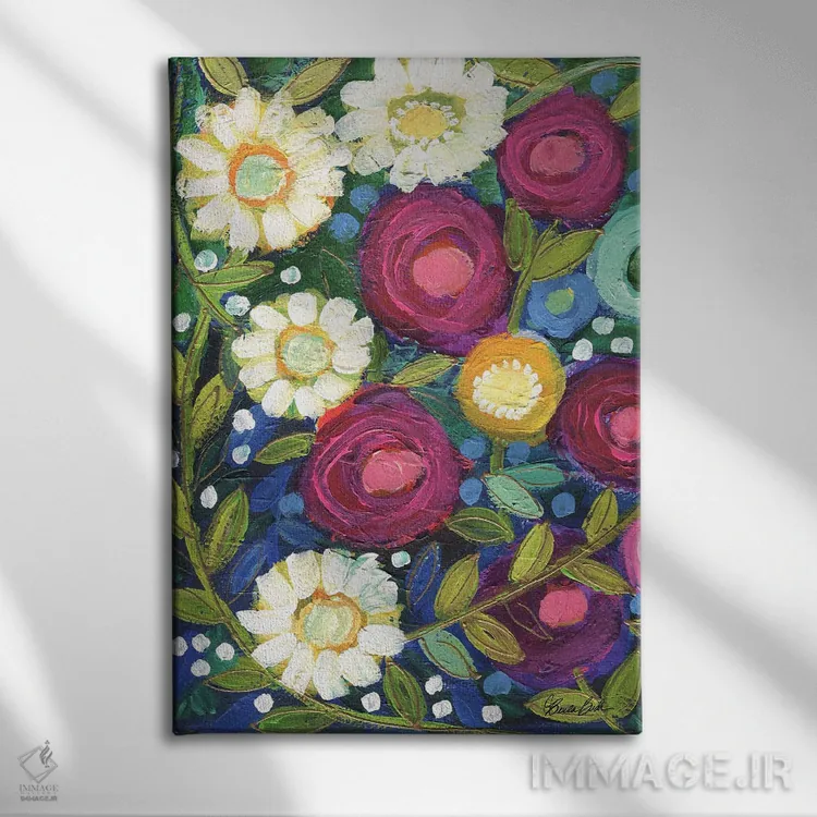 تابلو چراغهای باغ اثر برندا بوش - نمای روبهرو روی دیوار