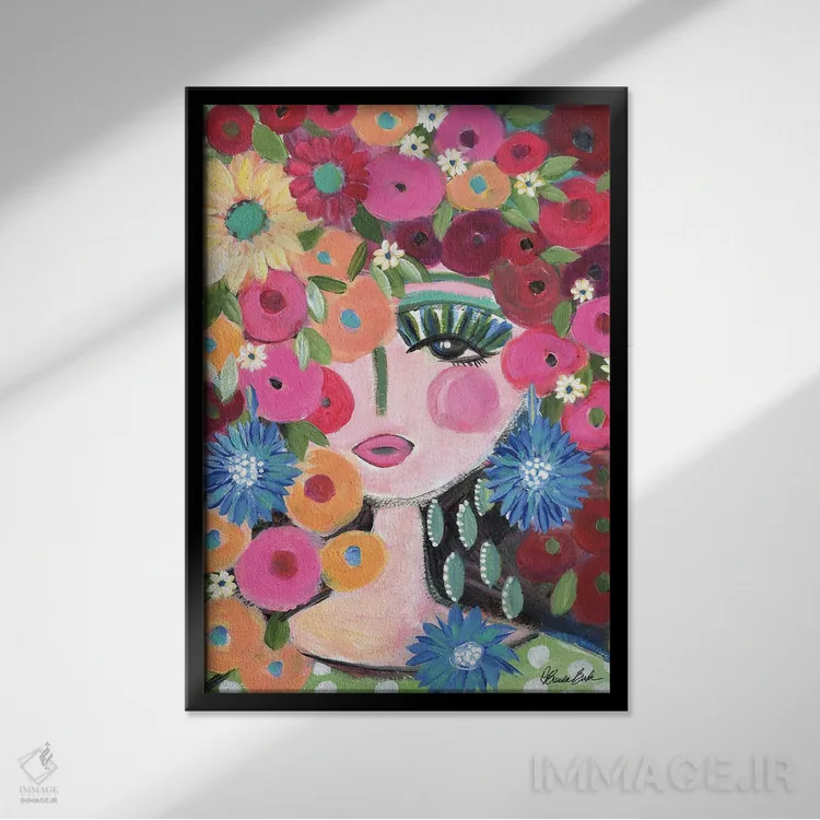 تابلو جواهرات جدید و لباس خالخالی اثر برندا بوش - نمای قابدار مشکی