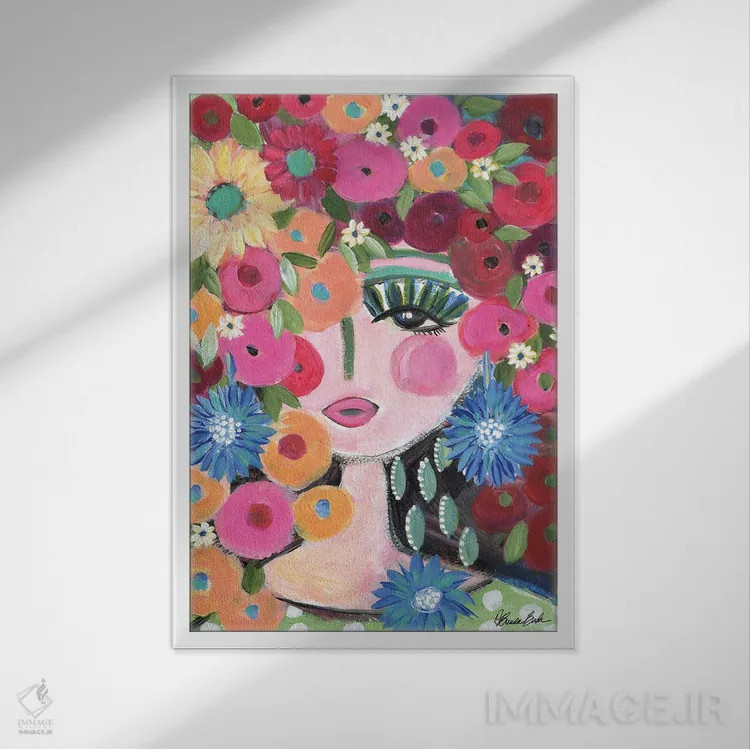 تابلو جواهرات جدید و لباس خالخالی اثر برندا بوش - نمای قابدار سفید