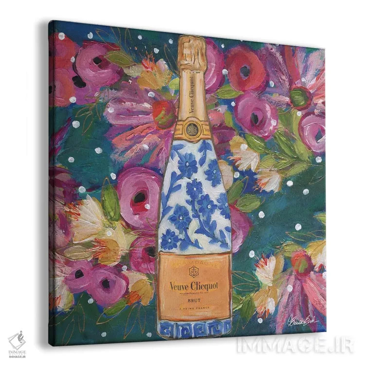 تابلو شامپاین به سبک چینی اثر برندا بوش - نمای پرسپکتیو محصول