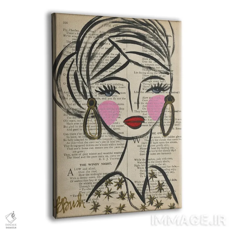 تابلو شب بادخیز اثر برندا بوش - نمای پرسپکتیو محصول