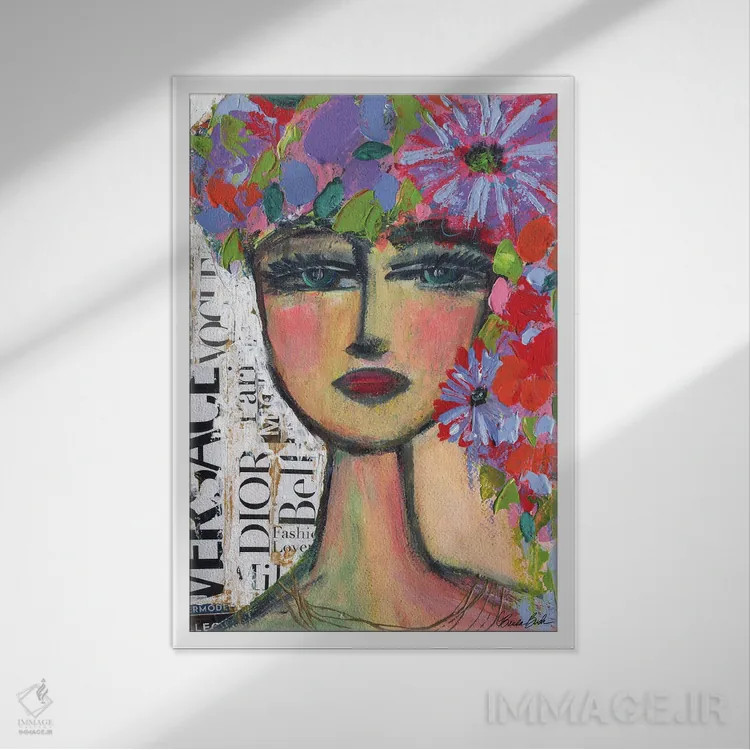 تابلو باشکوه اثر برندا بوش - نمای قابدار سفید