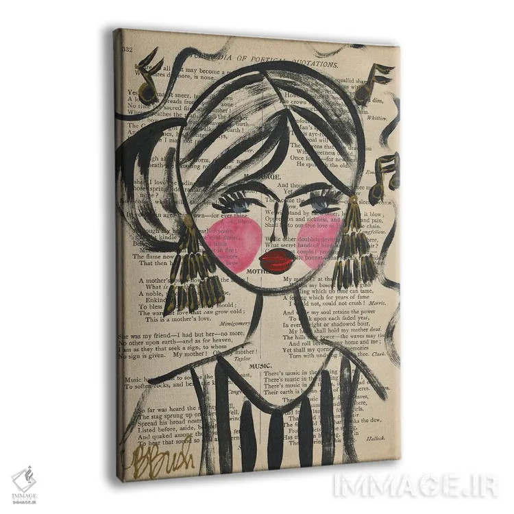 تابلو خاطرات موسیقی اثر برندا بوش - نمای پرسپکتیو محصول