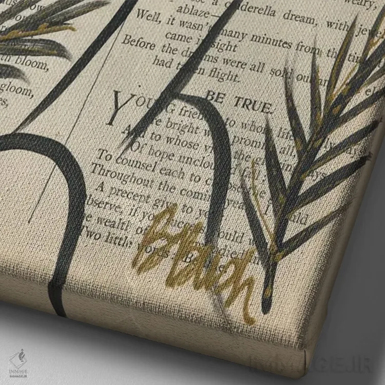 تابلو رویای سیندرلا اثر برندا بوش - نمای نزدیک بافت بوم