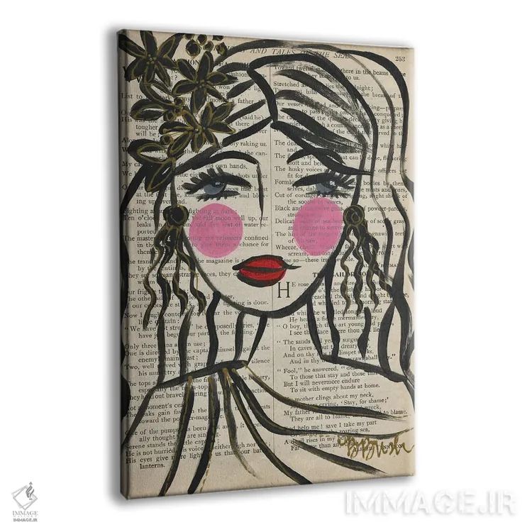 تابلو دختر تولدی اثر برندا بوش - نمای پرسپکتیو محصول