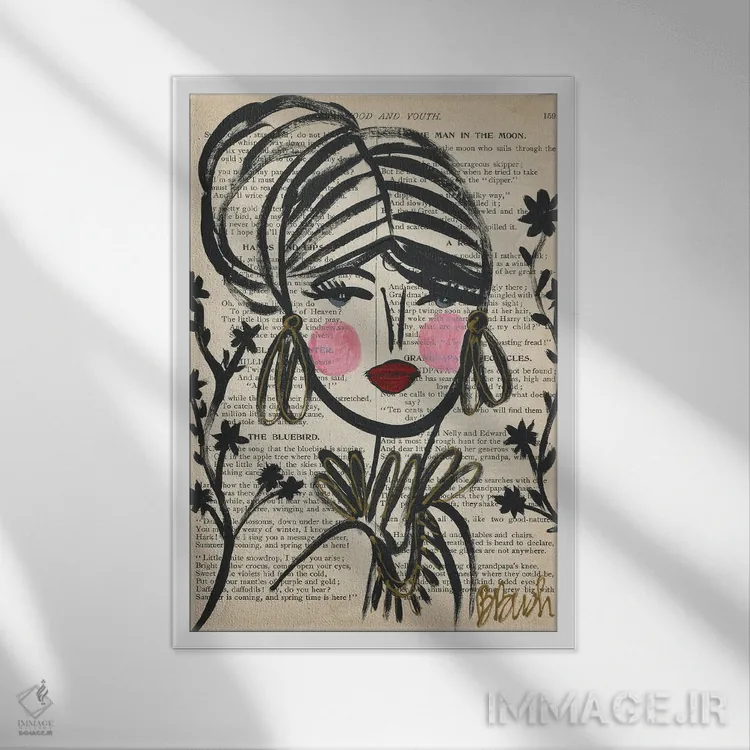 تابلو آغوش بهار اثر برندا بوش - نمای قابدار سفید