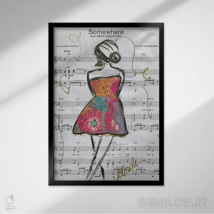 تابلو جایی اثر برندا بوش - نمای قابدار مشکی