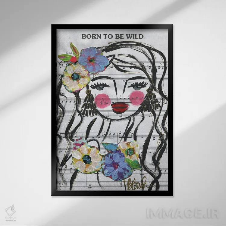 تابلو زاده شده برای سرکشی اثر برندا بوش - نمای قابدار مشکی