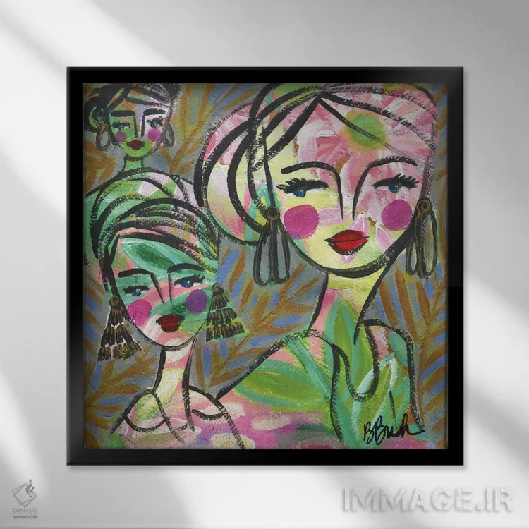 تابلو تو زیبایی اثر برندا بوش - نمای قابدار مشکی