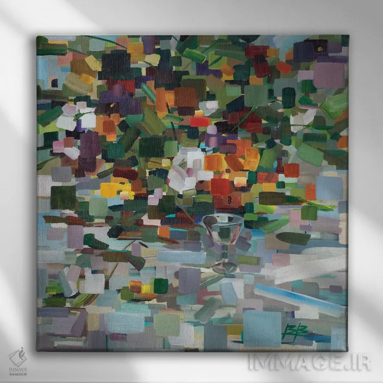 تابلو بدون عنوان II اثر بروک بورچرباورگ - نمای روبهرو روی دیوار