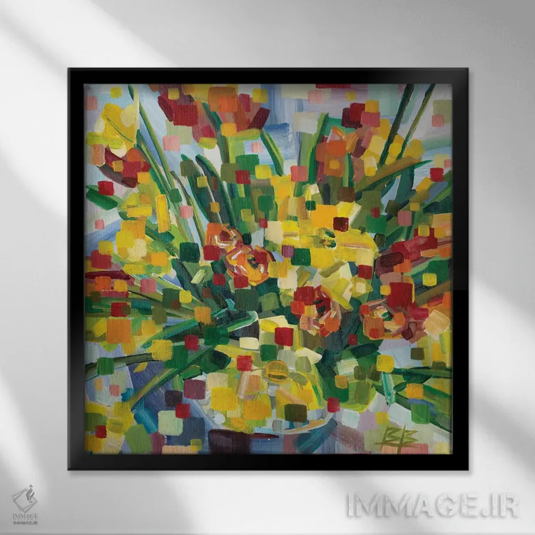 تابلو فواره اثر بروک بورچرباورگ - نمای قابدار مشکی