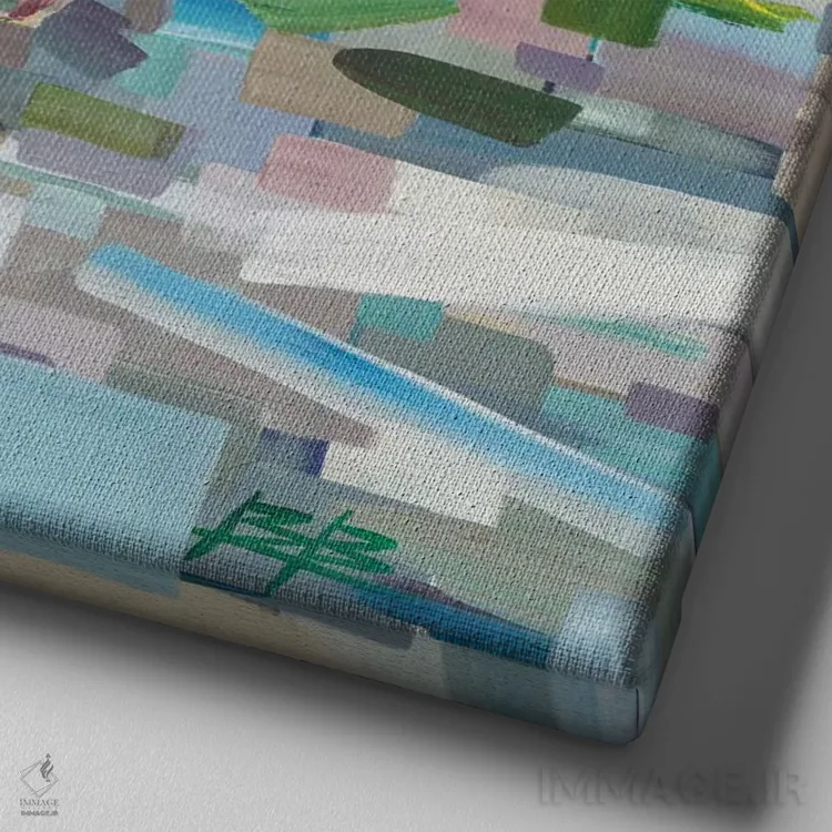 تابلو بدون عنوان II اثر بروک بورچرباورگ - نمای نزدیک بافت بوم