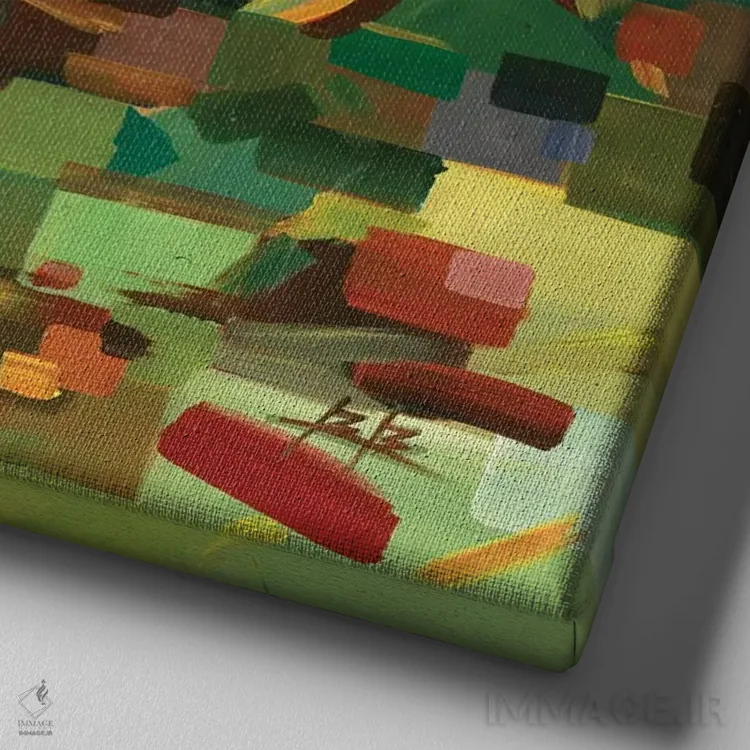 تابلو بدون عنوان III اثر بروک بورچرباورگ - نمای نزدیک بافت بوم