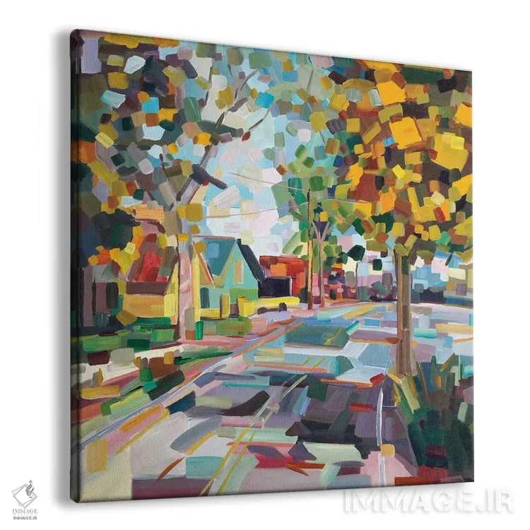 تابلو محلهٔ پاییزی اثر بروک بورچرباورگ - نمای پرسپکتیو محصول