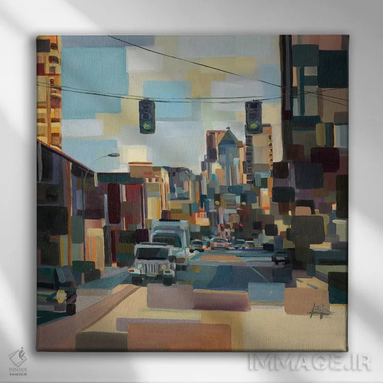 تابلو برش در میان اثر بروک بورچرباورگ - نمای روبهرو روی دیوار