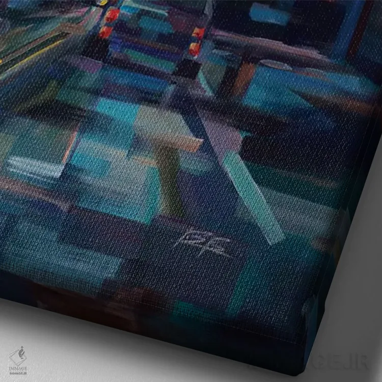 تابلو عصر در شهر اثر بروک بورچرباورگ - نمای نزدیک بافت بوم