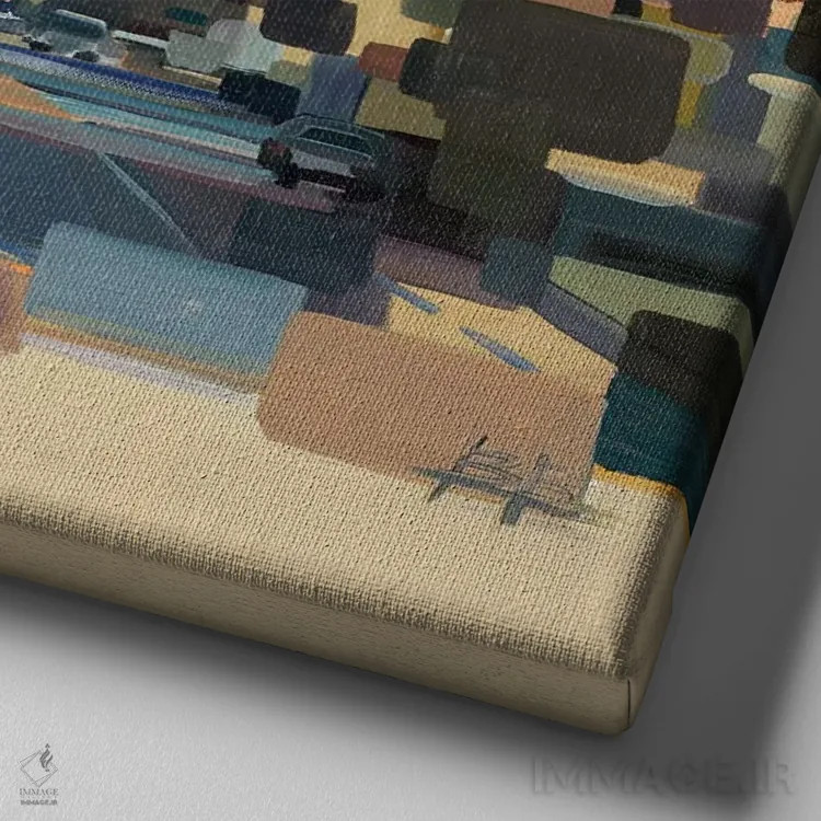 تابلو برش در میان اثر بروک بورچرباورگ - نمای نزدیک بافت بوم